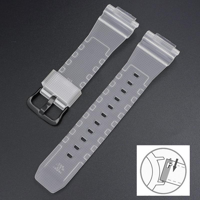 Eik Gummireim For Casio G-Shock GA-2100 GM-2100 Hurtigutløser TPU Resin Herre Sport Dykkerklokkereim Armbånd Tilbehør 16mm