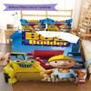 Bob the Builder Pattern Bedding,Quilt Set Quilt Cover Pillowcase Home Birthday Gift (1 * Duvet Cover + 2 * Pillowcase, Without Core)