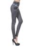 Women's Stretchy Slimming Faux Denim Cropped Leggings