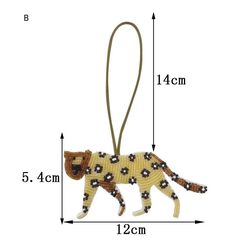 Zvířecí korálková nášivka Tygr Leopard Zebra DIY nažehlovací aplikace na tašky Ozdoba na šňůrku Přívěsek