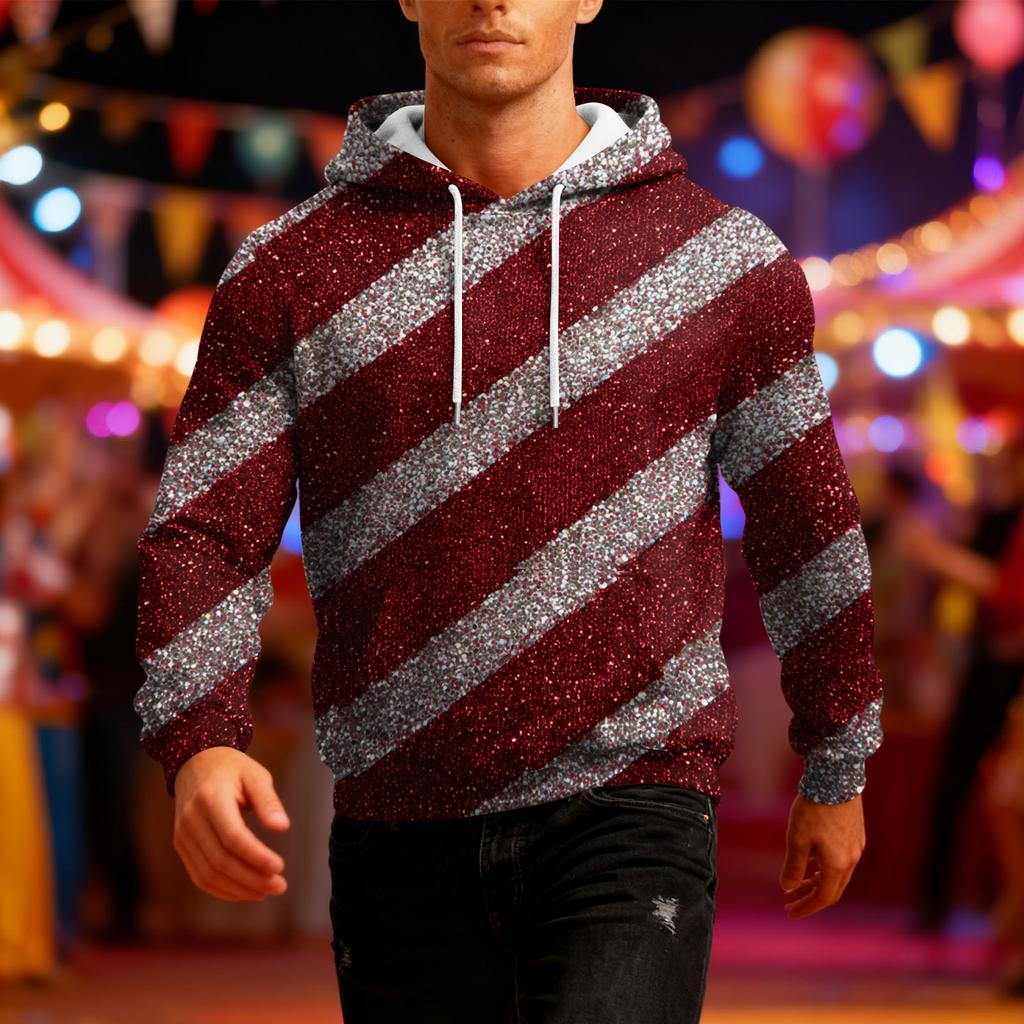 Men's Long-Sleeve Casual Hooded Sweatshirt