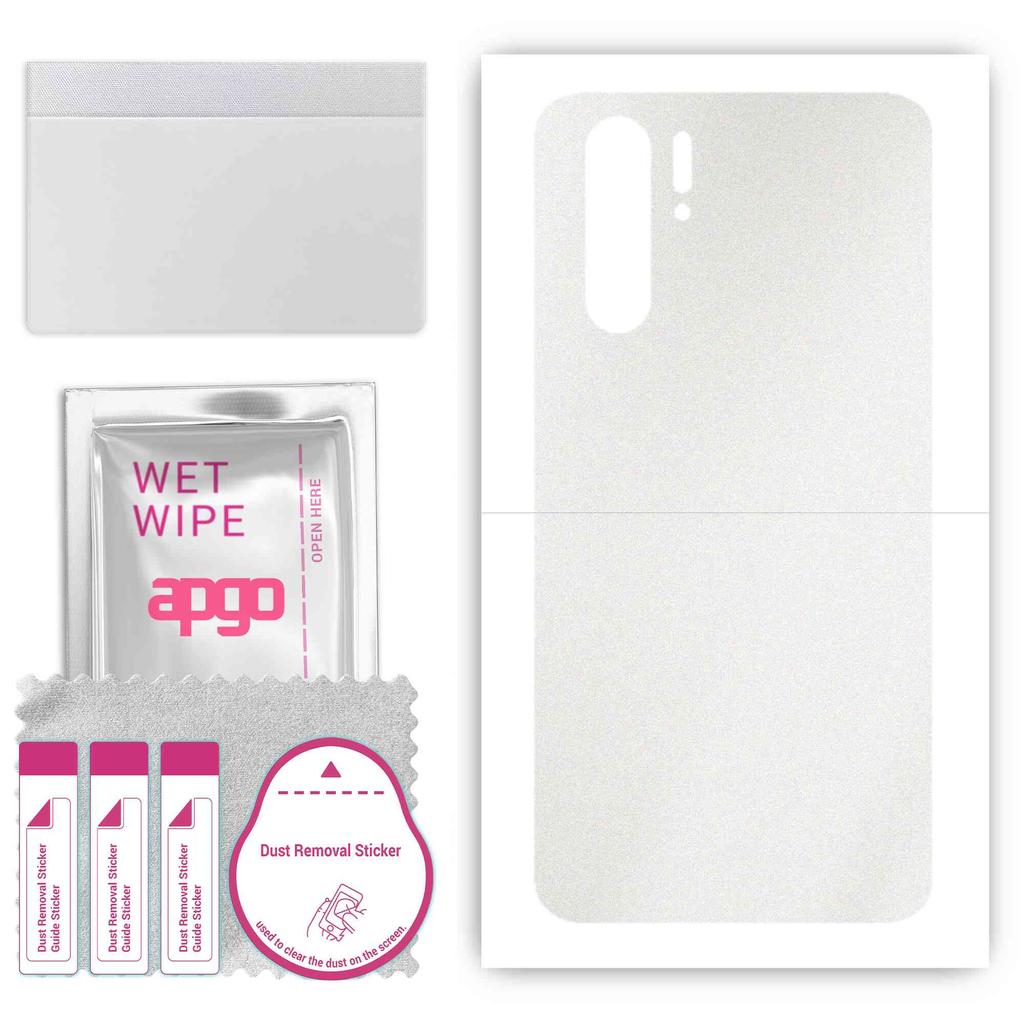 apgo Protective Skin Sticker for the back compatible with Huawei P30 Pro New Edition, Wrap Film, Foil, Vinyl - Pattern Matte Transparent