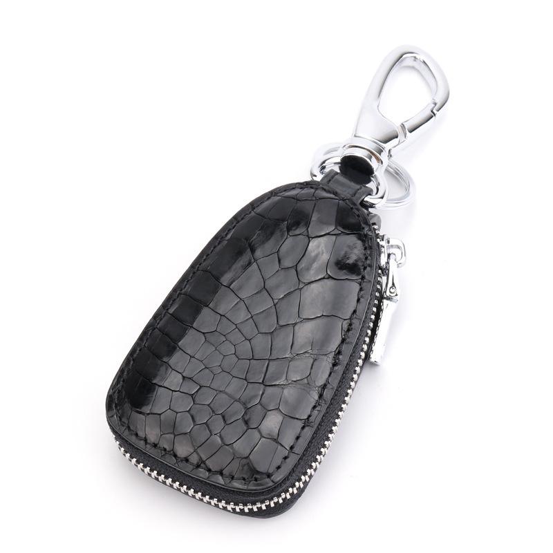 Low MOQ Luxury Premium Pure Genuine crocodile Leather Men Fashion High-grade Car Key Fob Holder Cover case Bag чёрный