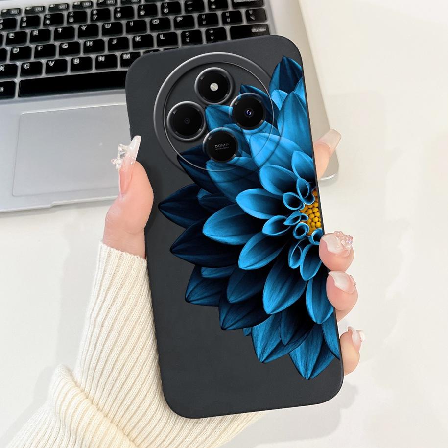 For Xiaomi Redmi 14C 4G Case Poco C75 Fashion Cherry Rose Flower Soft Silicone Cover On Redmi14C Bumper Redmi A4 A3 Pro 5G Funda