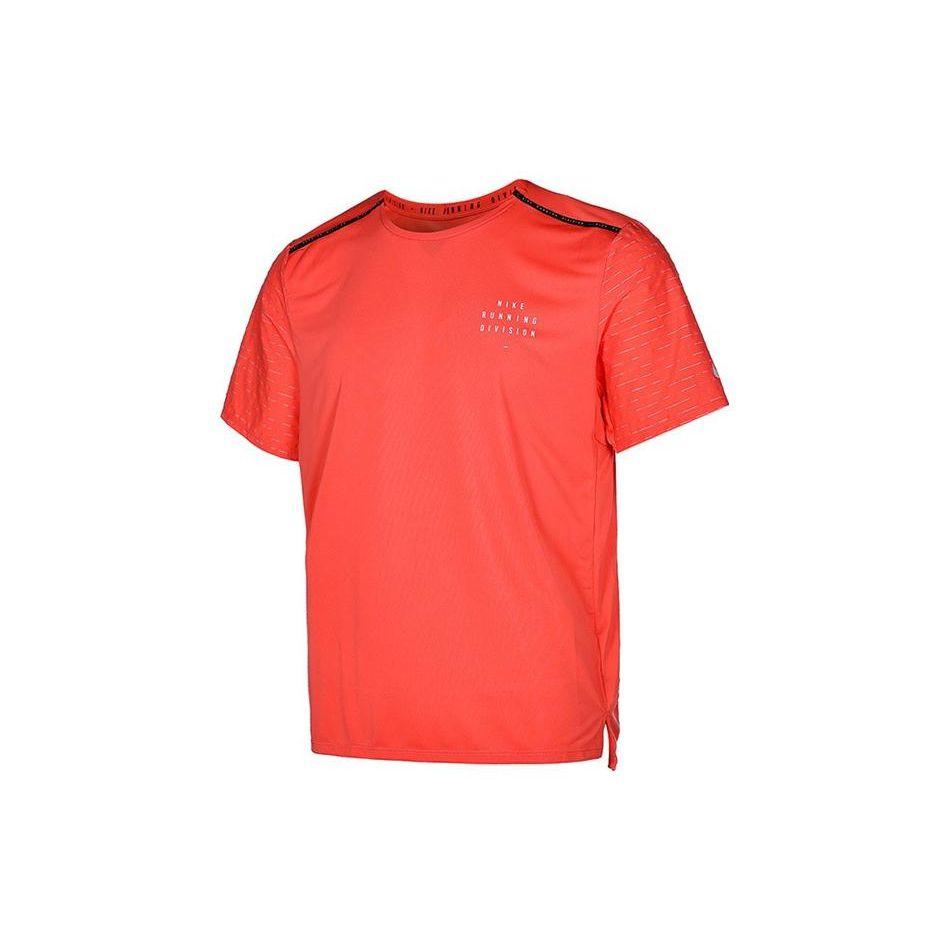 Nike Dri-Fit Rise 365 Run Division Quick-Dry Solid Crew Neck Short Sleeve T-Shirt Men Tops Orange DD4852-814