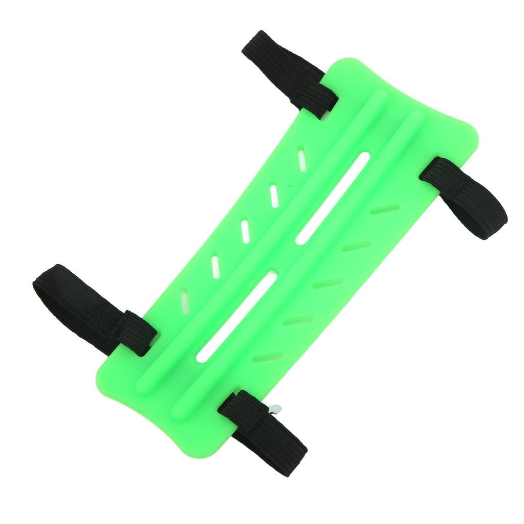 Archery Arm Guard Rubber Arm Protector Hunting Accessories with 2 Strap Buckles for Adults Children Green