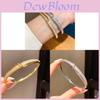 Vintage Gold Zircon Round Bangle Bracelet With Geometric Design For Fashion Women