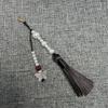 Faux Pearl Tassel Bag Charm With Retro Silver Butterfly Pendant Suitable For Handbags Backpacks Keys Hanfu Decoration