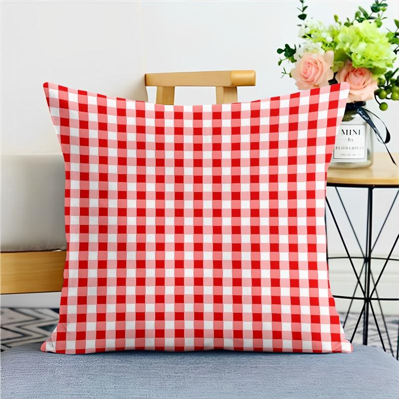 Simple Plaid Striped Pillowcase Dormitory Decoration Office Living Room Home Pillowcase