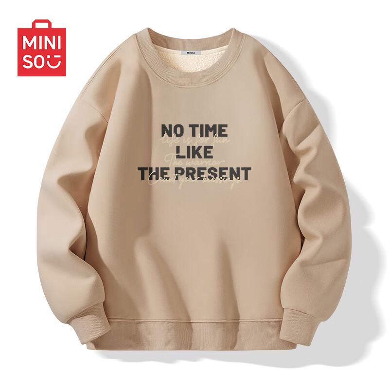 MINISO Unisex Fleece Lined Round Neck Sweatshirt M