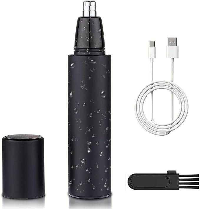 C&C Wireless Rechargeable Waterproof Nose Hair Trimmer Electric Nose Ear Hair Trimmer чёрный
