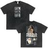 Vintage Gewaschenes Singer Rosala LUX Album Grafik T-Shirt Unisex Mode Kleidung T-Shirt Lässig Hiphop Übergroße T-Shirts