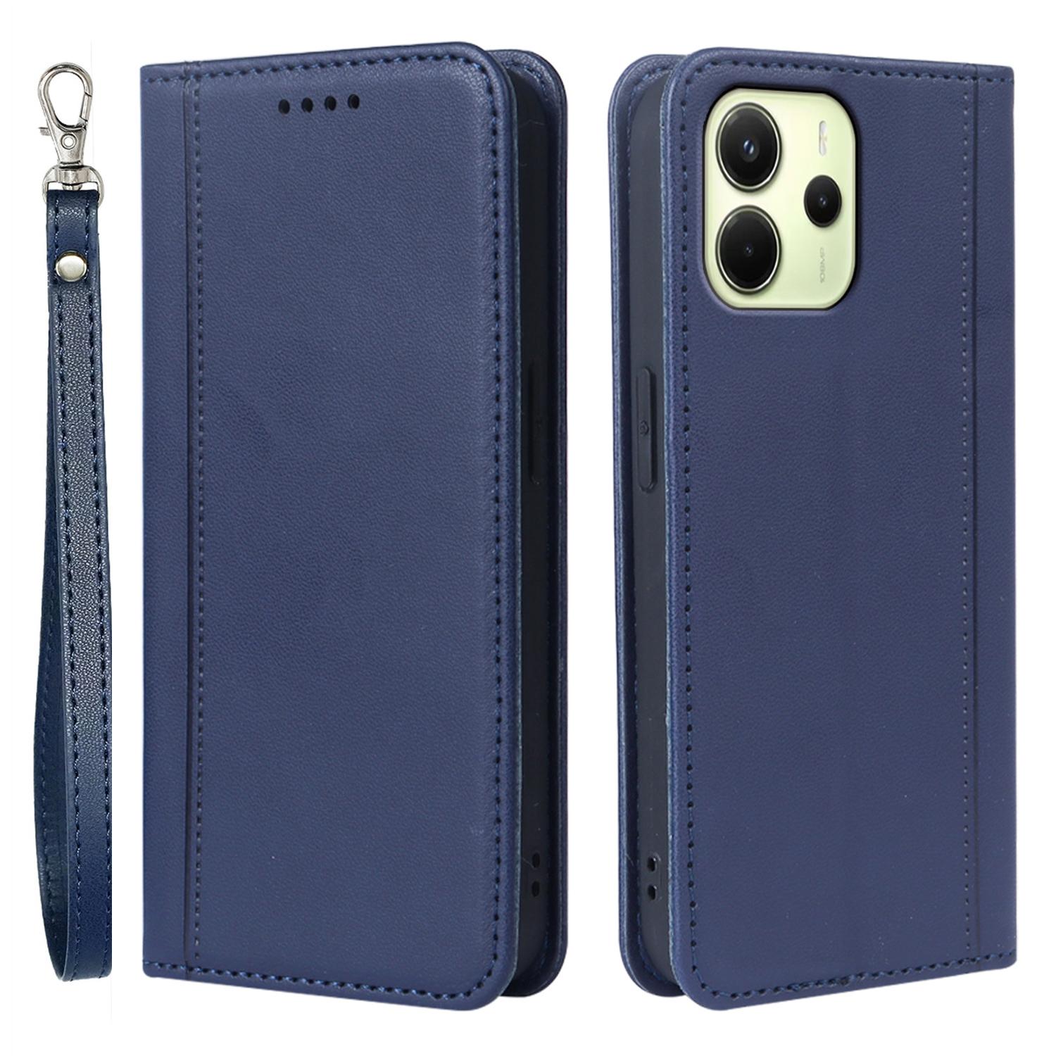 

HX01 Для Xiaomi Redmi Note 14 4G (164,84 мм) Чохол-гаманець з магнітною застібкою, PU шкіра, чохол для телефону Blue