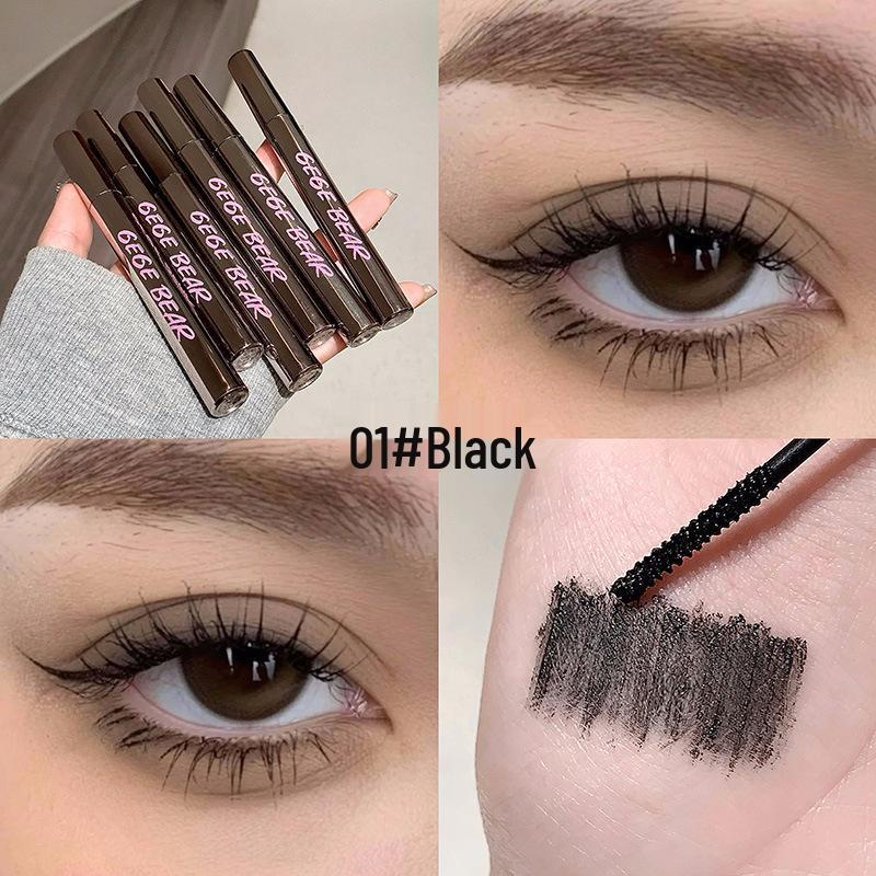 Gegebear Volumizing & Lengthening Waterproof Mascara - Sweatproof, Smudge-proof, Natural, Long & Thick Lashes, Cross-border Color Cosmetics.