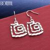 925 Sterling Silver Threaded Pendant Earrings Fashion Gift Jewelry