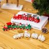 Christmas Train Ornament Glowing Snow House Desk Accessorie Christmas Decorations 2025 Navidad New Year Gifts Home Decor