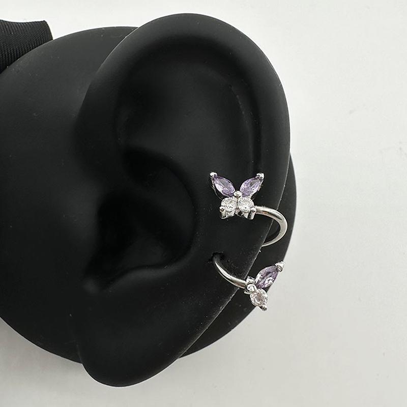 1Pcs S-Shaped Butterfly Saturn Surround Planet Spiral Ear Bone Nail For Women Ear Bone Ring Earrings Accessories