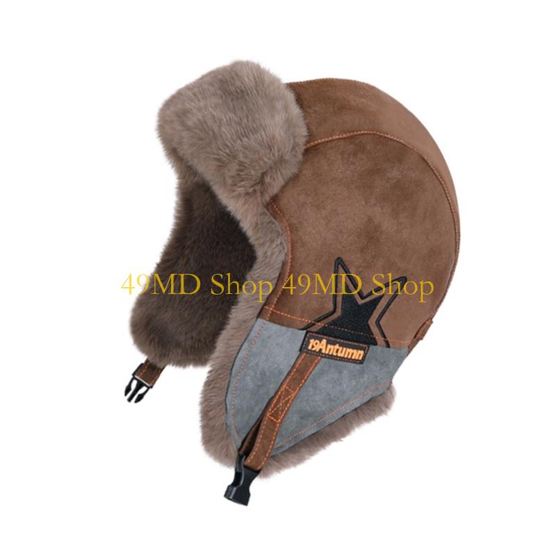 49MD Fashion Inspired Winter Earflap Hat Thickened Polyester Windproof Design Comfortable Outdoor Caps For Men Women