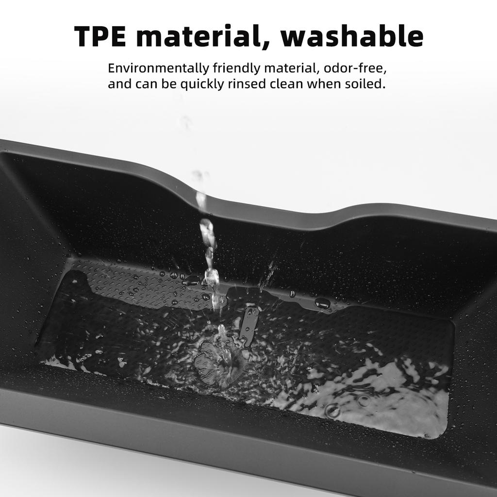 For Tesla Model Y Juniper Under Seat Storage Box Front Seats Under Seat Drawer TPE Storage Box Interior Accessories