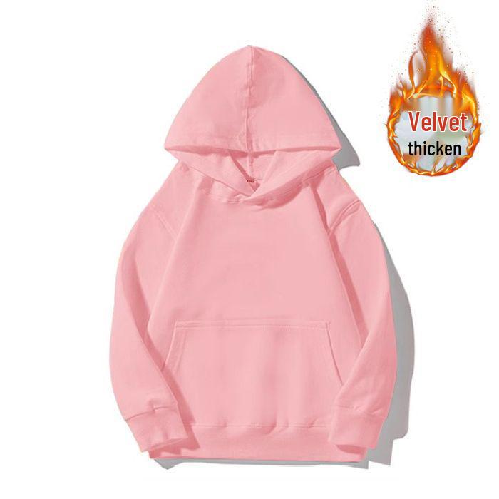 Kinder Kapuzenpullover Unifarben Rundhals - Sweatshirt aus gekämmter Baumwolle mit individuellem Logo