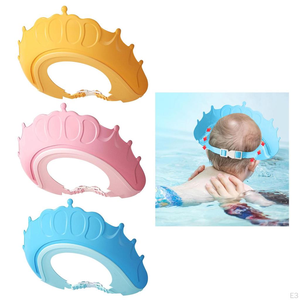 Adjustable Baby Hair Wash Hat Shower Caps Ear Protectors Reusable Waterproof for Toddlers