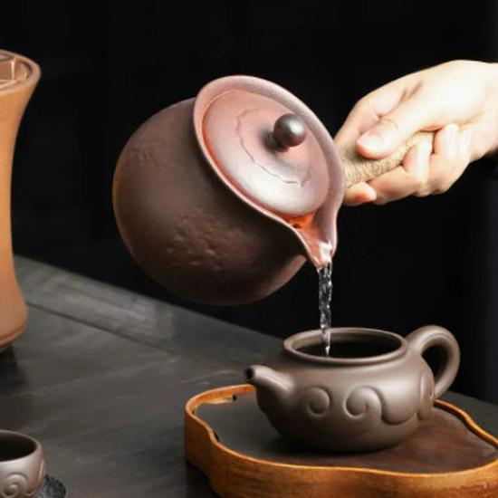Volcanic Stone Electric Teapot Stove Set for Indoor Cooking and Gifting