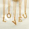 Titanium Steel 26 Letters Elegant And Exquisite Pendant Necklace Light Luxury Fashion Collarbone Chain High Sense Versatile