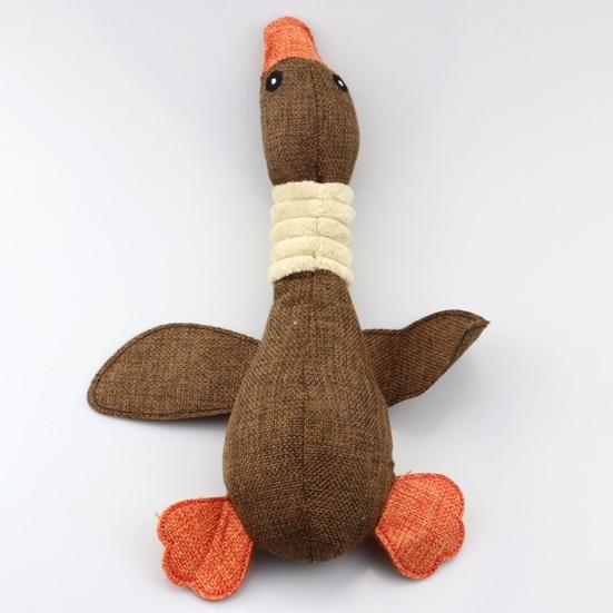 Indestructible Goose Dog Toy for Heavy Chewers Pet Stuffed Wild Goose Chew Toy with Squeaker Supports Healthy Chewing Instincts