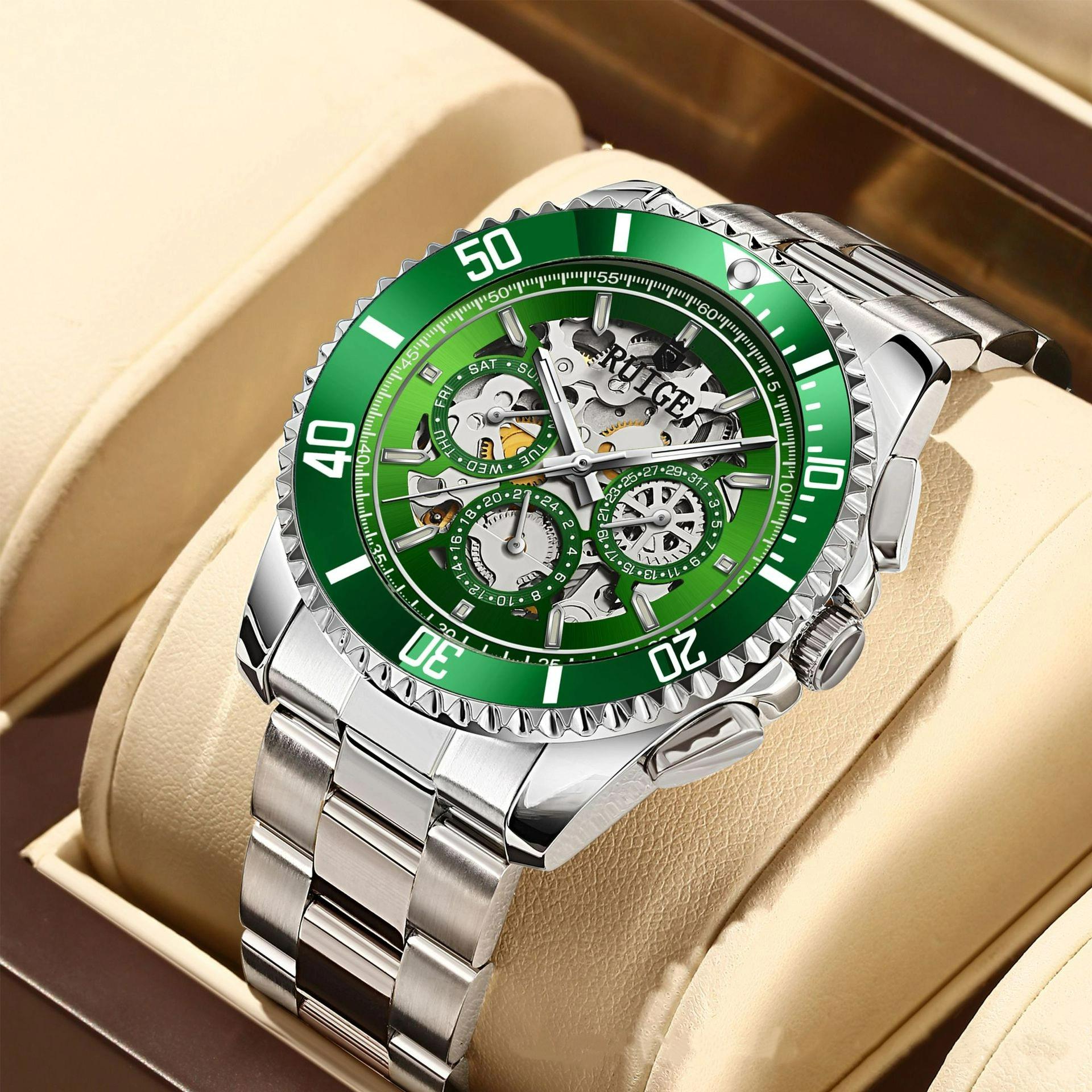 

Men s Watch Fully Automatic Mechanical Watch Hollow Fashion Waterproof Student Male Watch Water Ghost Series Tourbillon Clock