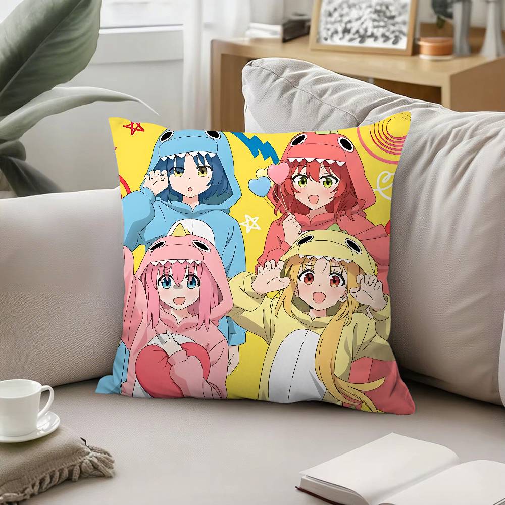 Anime B-BOCCHI THE ROCK-s Throw Pillow Covers Pattern Cushion Cover Suitable For Sofa Bedroom Car Pillow Cover