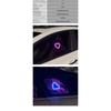 Car Window Solar Powered LED Neon Ambient Light Heart Shape with Steady Glow and Flashing Effects for Interior