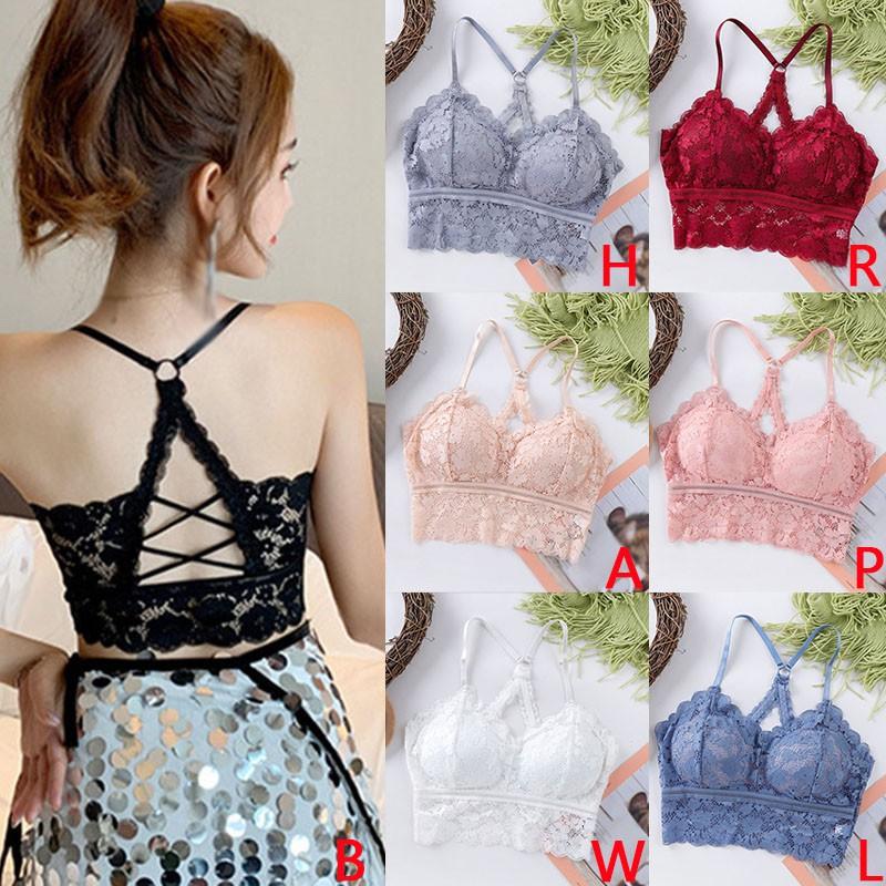 Comfortable Push-Up Active Y-line Straps Lace Sports Bra Women's Underwear  Lingerie