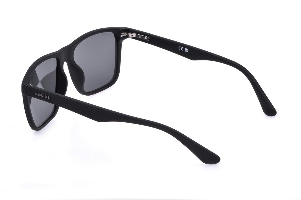 POLICE Polarized Sunglasses SPLE02 U28B 57 Men's UV Protection Mirrored Lightweight Square