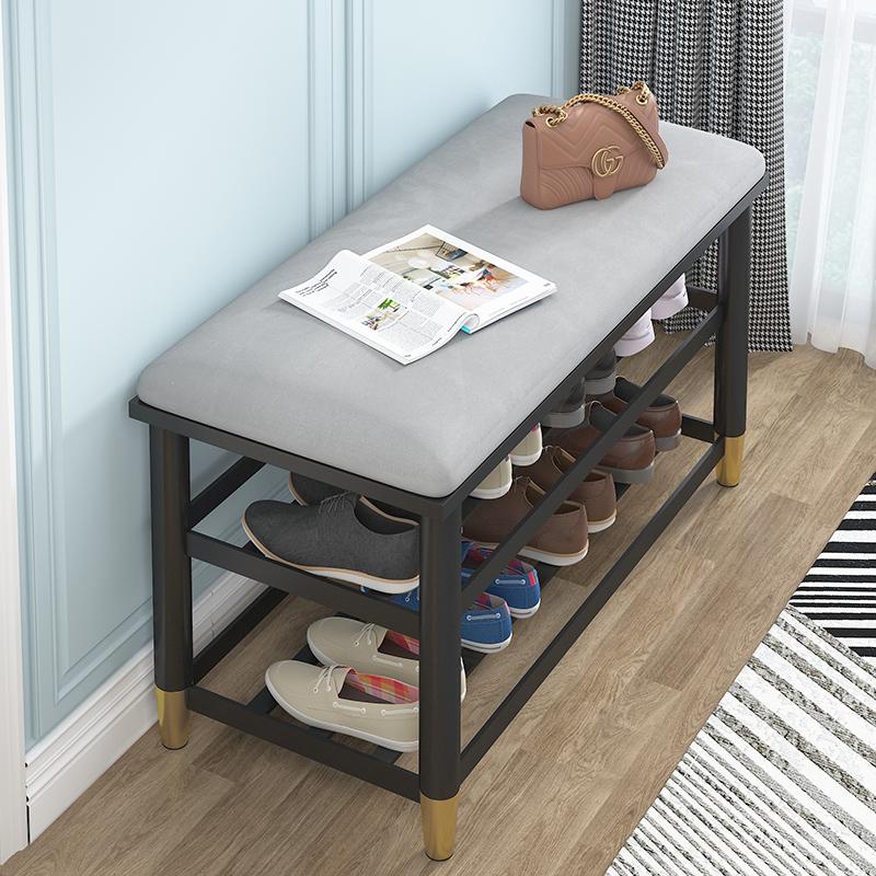 Change shoe stool home door entrance door can sit and wear shoe stool to enter the home shoe cabinet seat stool soft bag