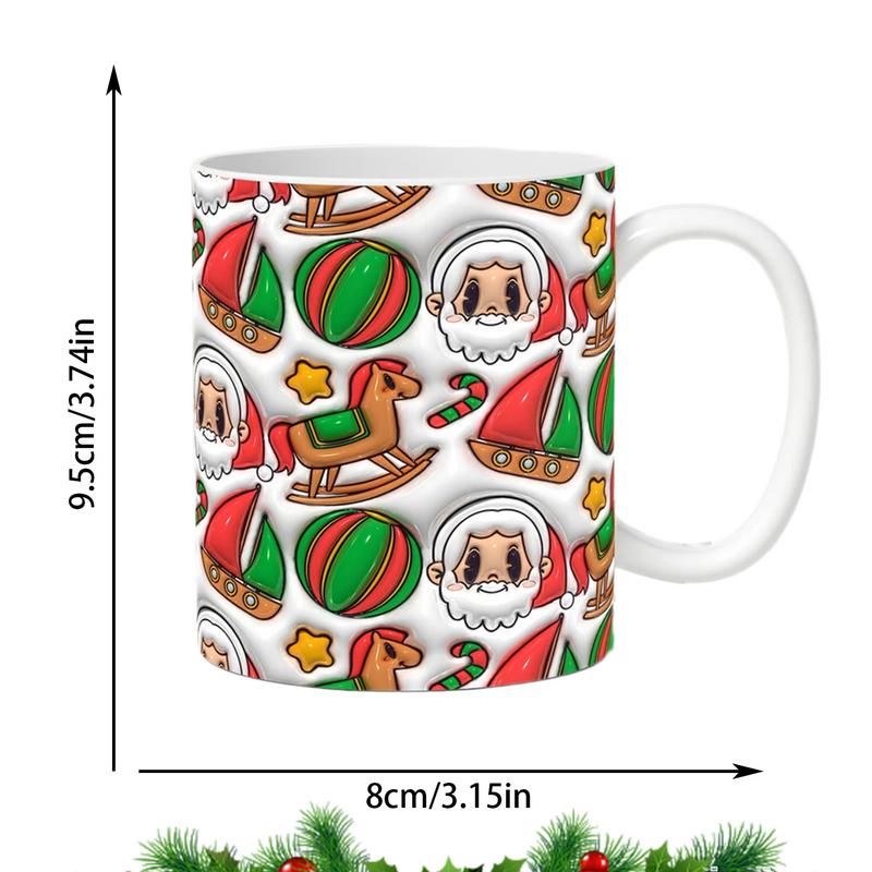Christmas mug Christmas hot cocoa cup cute ceramic mug coffee bar mug for Christmas home holiday decoration