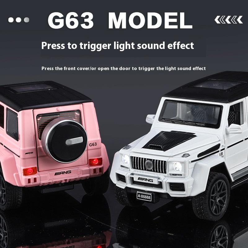 1/32 Alloy Benz G63 Model Car, Simulated Sound and Light, Strong Return Force, Simulated Large Skylight, Christmas/birthday Gift