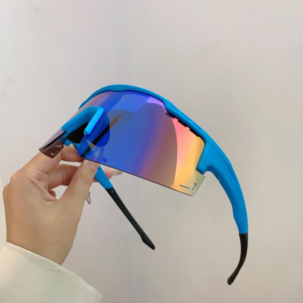 Oversized Sports Sunglasses Men  New in Punk Mirror Outdoor Skiing Goggle Trendy Wrapped Round Anti-UV Riding Shades