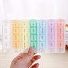 Weekly Rainbow Pill Box 28 Grids 4 Times A Day Portable Pill Organizer Spring Assisted Easy to Open for Vitamins and Supplements