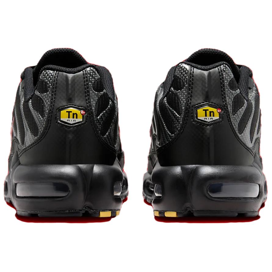 Nike Air Max Plus Fibre de Carbone Baskets Homme Noir Rouge Université Argent Métallisé HF4293-001