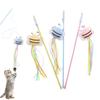 Colorful Little Bee Fishing Rod Bite Resistant Kitten Teasing Stick  Self Happy