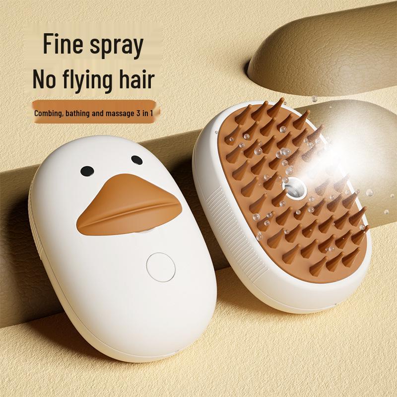 Electric No-Rinse Pet Massage Comb: Soft Rubber Brush for Hair Removal and Grooming for Cats & Dogs