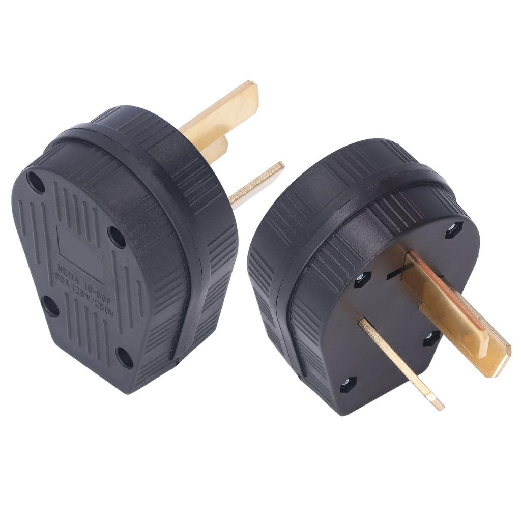 3-poliger Industriestecker gerade Messingkontakte Stecker US-Standard 50A 125V250V