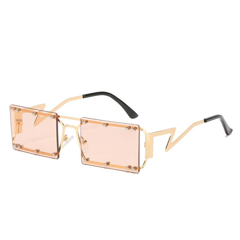 Square Sunglasses, Personalized Glasses Of The Same Style, Multi-Rivet Square Sunglasses For Women