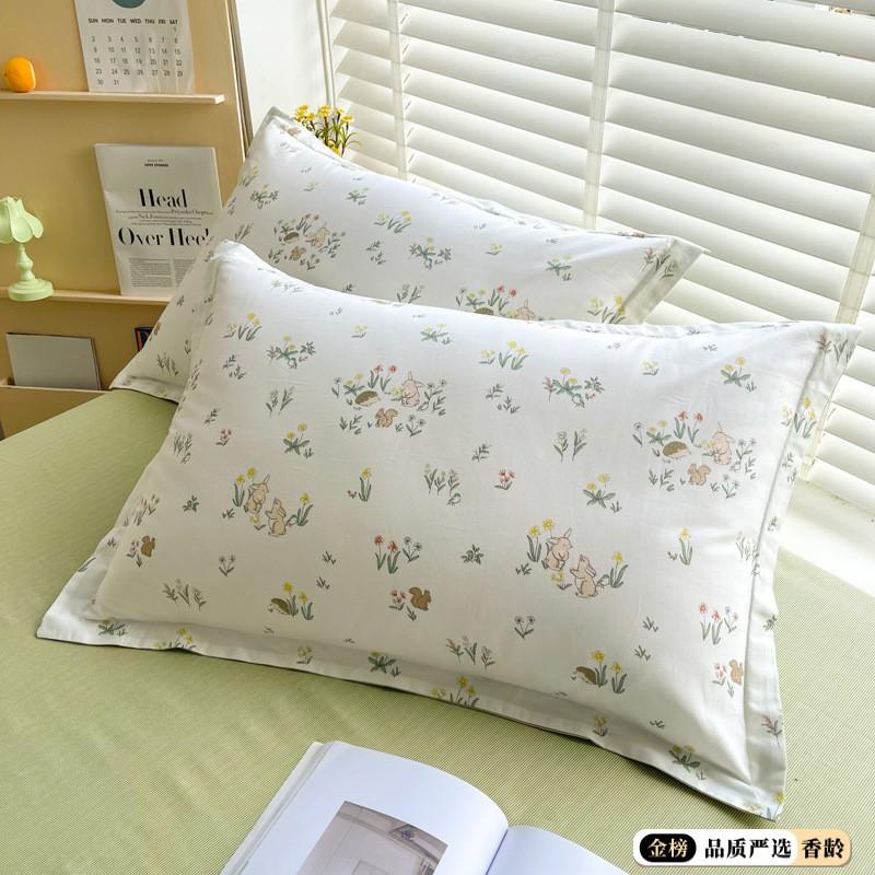 100% Cotton Pillowcase Set 48x74cm Pair Thickened Bedding Cover Modern Minimalist Home Sleep Comfort