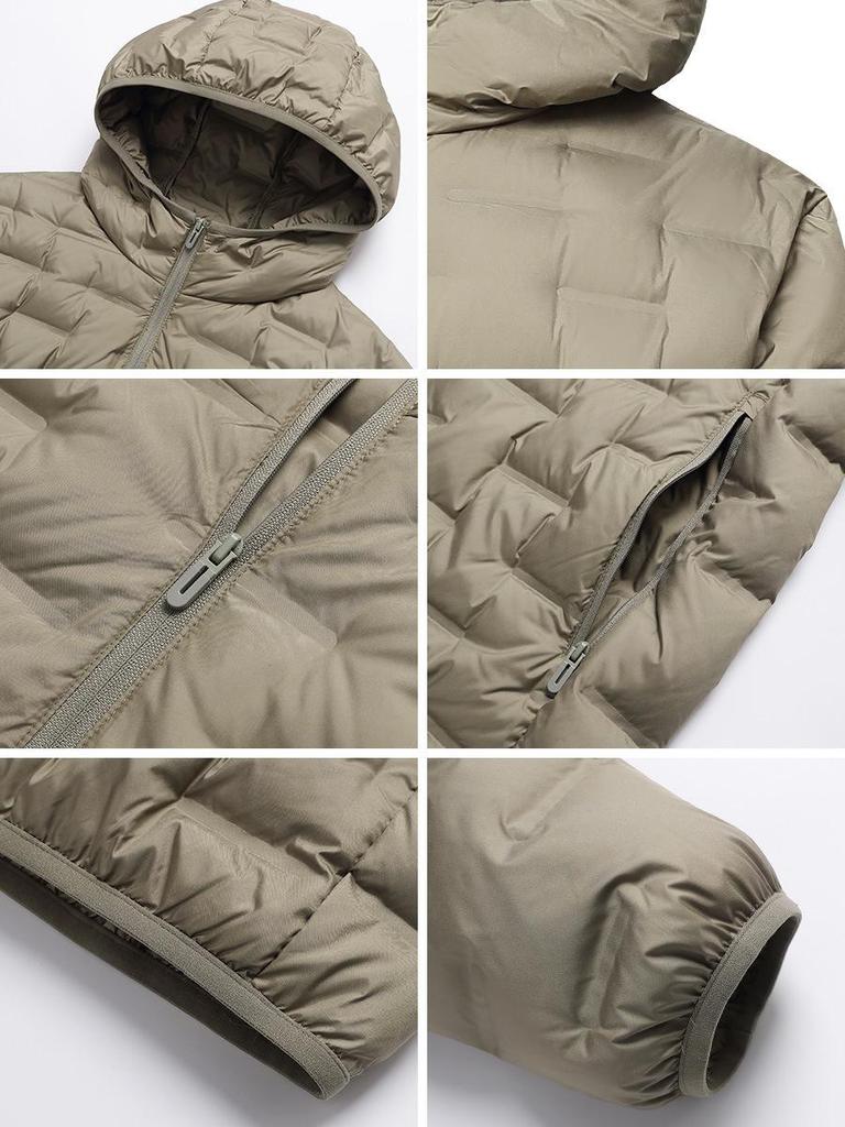 Men's Lightweight Hooded Down Jacket - 2025 Autumn/Winter Fashionable Short Style with 90% White Duck Down.