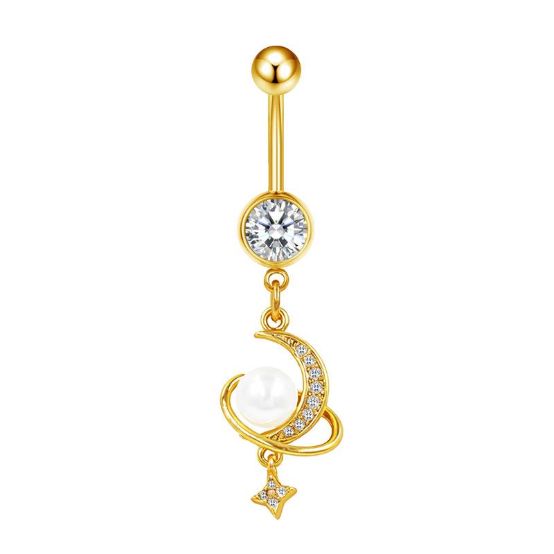Heart-Shaped Animal Style Navel Ring - Trendy European & American Fashion Jewelry