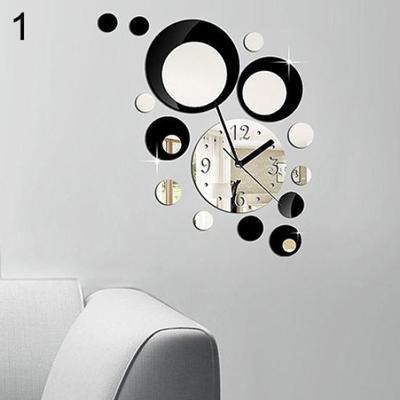 Orologio in acrilico design effetto specchio murale adesivo da parete moda decorazioni per la casa artigianale