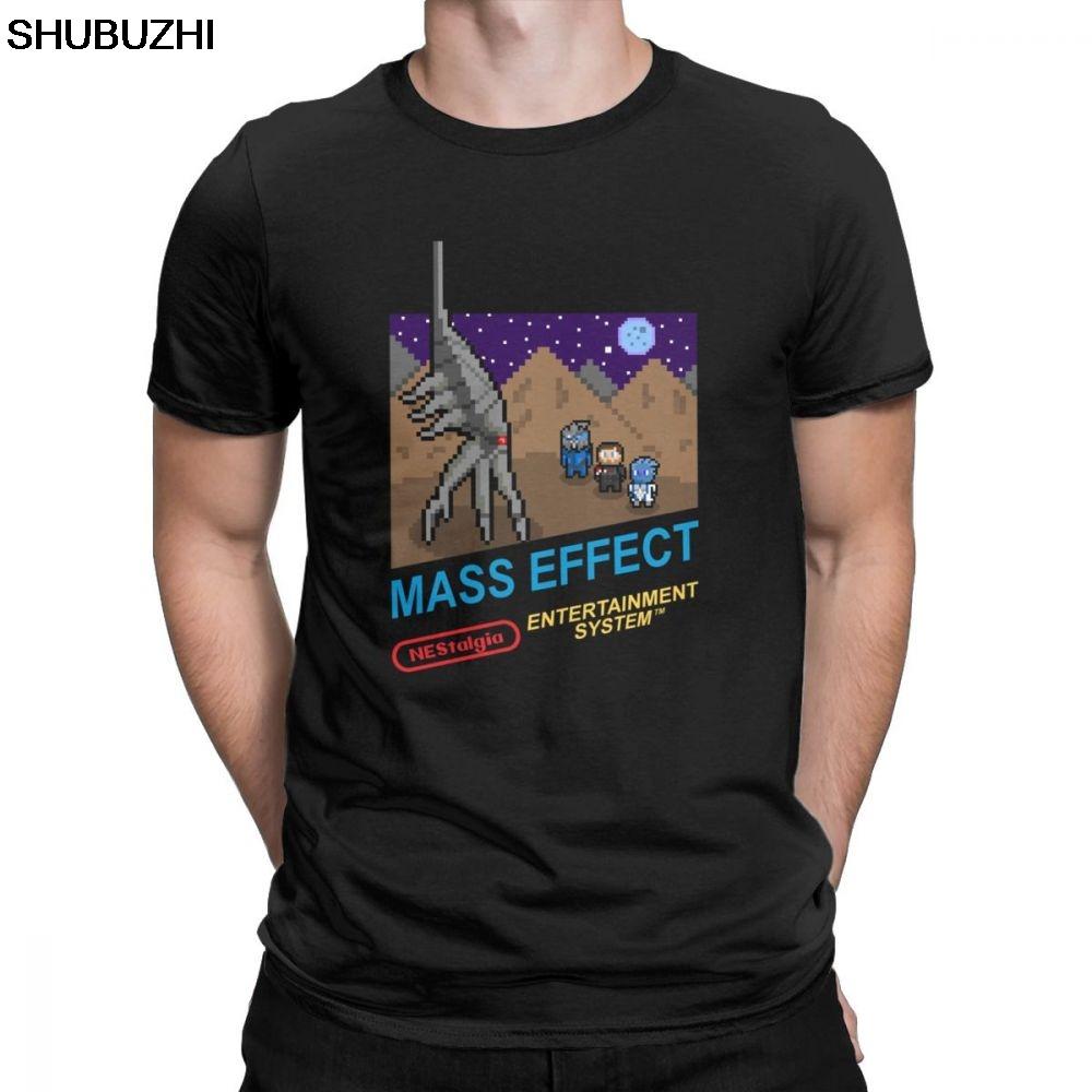 Cotton Tee Shirt Crew Neck Short Sleeve NEStalgia Mass Effect TShirts for Unisex Vintage Pure T Shirts Printed Clothing sbz8114