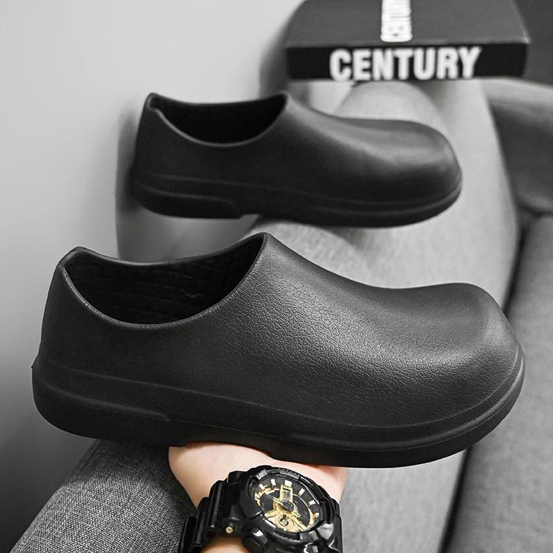 2025 Men Women EVA Chef Shoes Non-slip Waterproof Oil-proof Shoes Comfortable Workers Slippers Outdoor Fishing Shoes Zapatillas