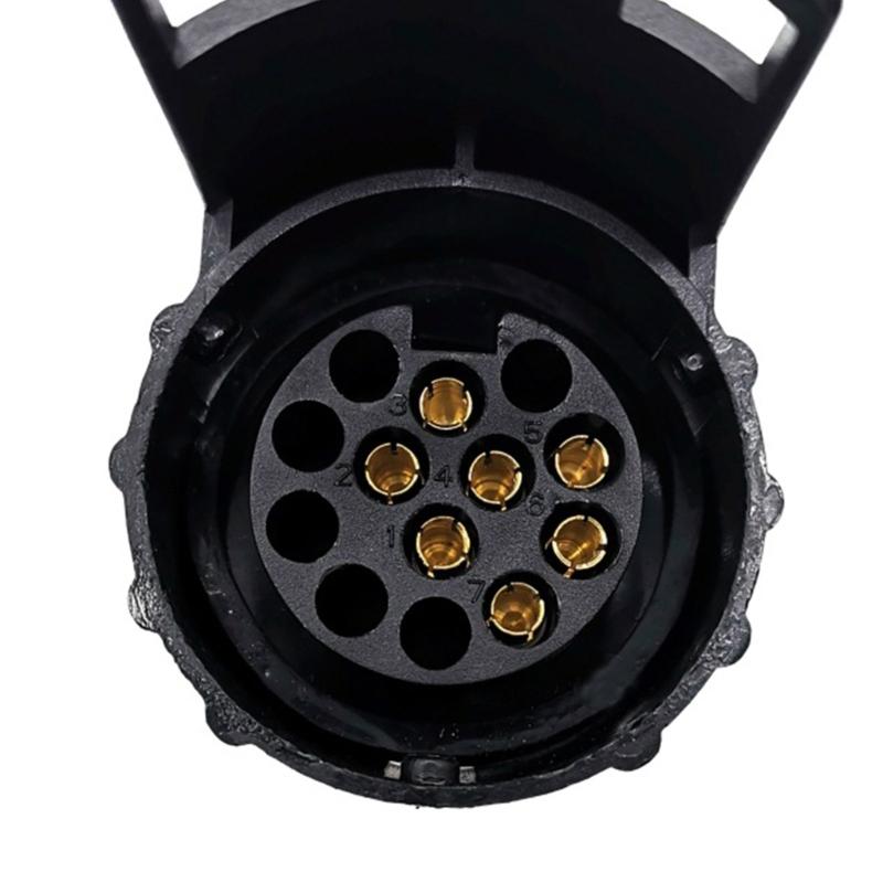 7 Pin To 13 Pin Plug Adapter Trailer Connector Towbar Towing Durable Waterproof Plugs Socket Adapter Protects Connection